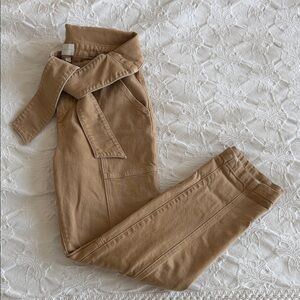 Jonathan Simkhai Tan Trousers with Tie Detail